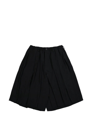 Yohji Yamamoto pleated tailored shorts - Black