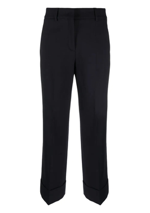 Incotex pressed-crease cotton-blend tailored trousers - Blue