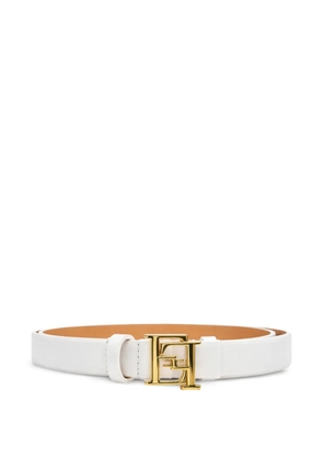 Elisabetta Franchi logo-buckle belt - White
