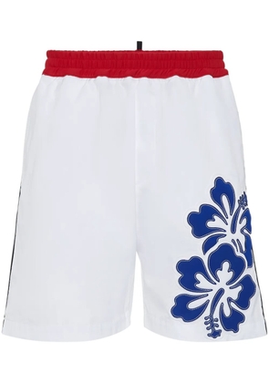 DSQUARED2 printed cotton shorts - White