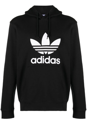 adidas logo-print cotton hoodie - Black