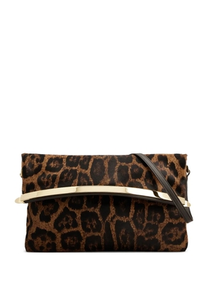 Tod's animal-print cutch bag - Brown