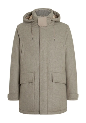 Zegna hooded parka coat - Grey