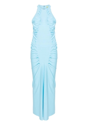 GAUGE81 halterneck ruched maxi dress - Blue