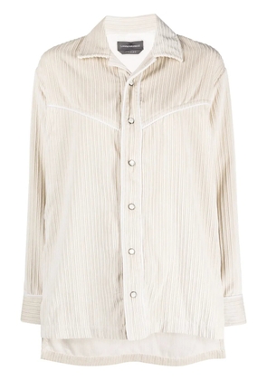 Lorena Antoniazzi long-sleeve corduroy shirt - White