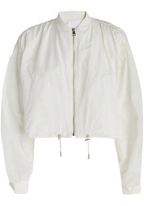 Mantu zip-up bomber jacket - White