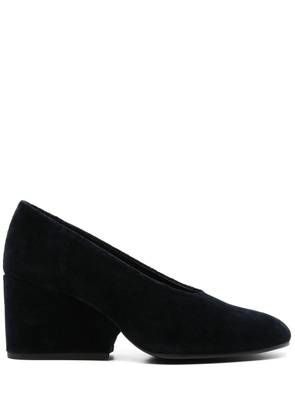 Comme Des Garçons 70mm velvet pumps - Blue