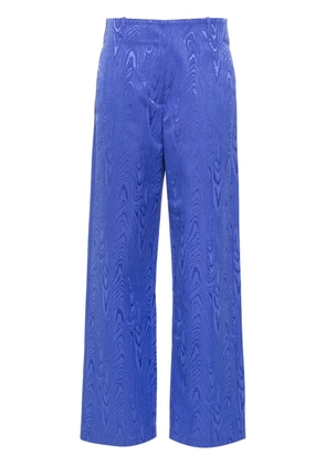 Forte Forte moiré straight-leg tailored trousers - Blue