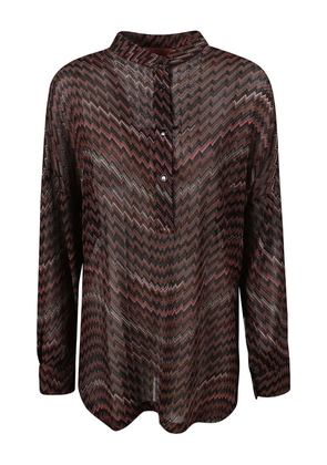 Missoni chevron buttoned top - Brown