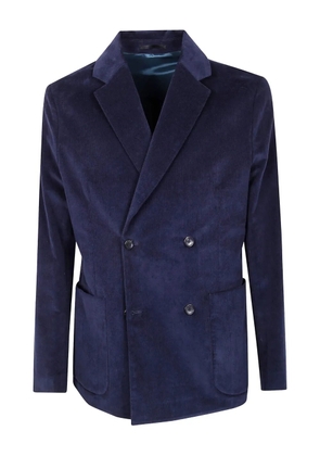 Paul Smith double-breasted corduroy jacket - Blue