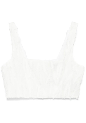 Federica Tosi appliqué-detail top - White