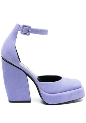 Pierre Hardy Sean 120mm suede platform pumps - Purple