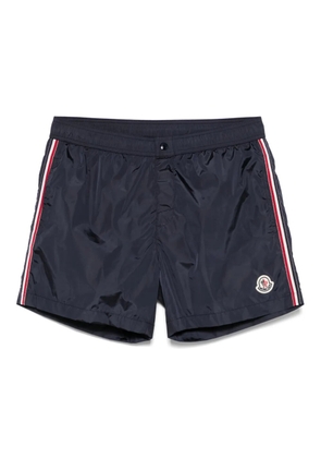 Moncler stripe-detail swim shorts - Blue