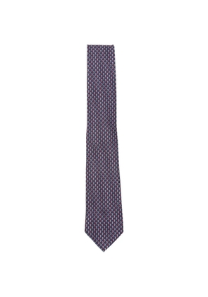 Ferragamo patterned tie - Blue