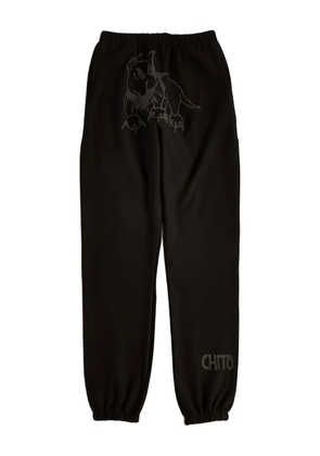 CHITO Relective Guard graphic-print track pants - Black
