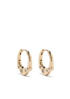 Sauer 18kt yellow gold Reishi diamond earrings