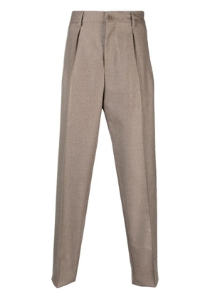 Giorgio Armani high-waist cashmere tapered trousers - Grey