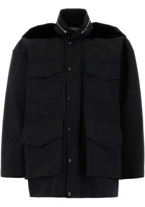 sacai grosgrain jacket - Black