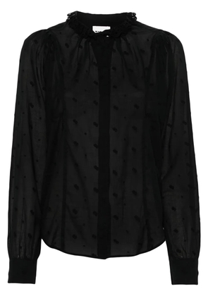 MARANT ÉTOILE Terzali floral-embroidered blouse - Black