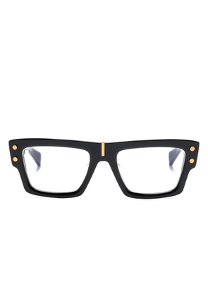 Balmain Eyewear Majestic rectangle-frame glasses - Black