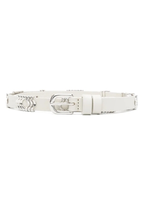 ISABEL MARANT Odena leather belt - White