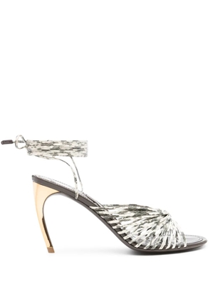 Ferragamo 95mm leather sandals - Grey