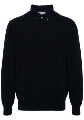 N.Peal long-sleeve knitted polo shirt - Blue