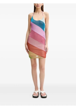 Kurt Geiger London Rainbow stripe mini dress - Pink