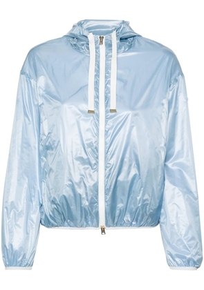 Herno logo-patch taffeta jacket - Blue