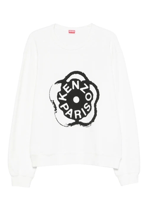 Kenzo floral-logo print sweatshirt - White