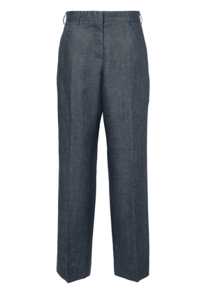 Palm Angels linen side-stripe straight-leg trousers - Grey