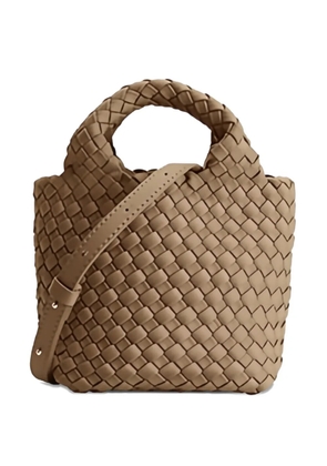 MARREA mini woven tote bag - Neutrals