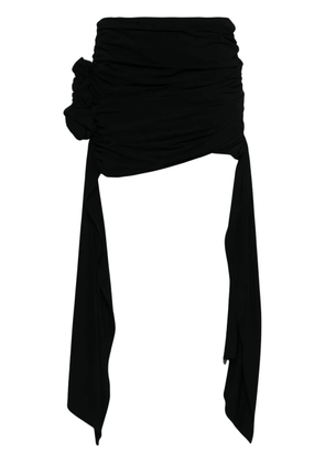 Magda Butrym draped asymmetric mini skirt - Black