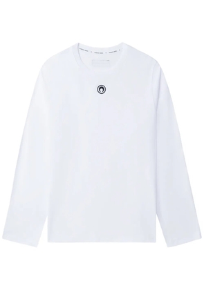 Marine Serre logo-embroidered T-shirt - White