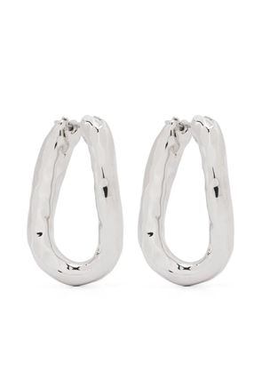 Jil Sander hammered-finish earrings - Silver