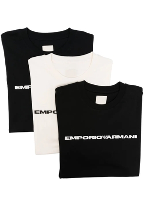 Emporio Armani logo-print cotton T-Shirt - White