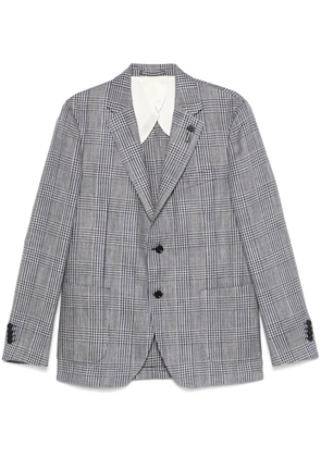 Lardini check-pattern blazer - Blue