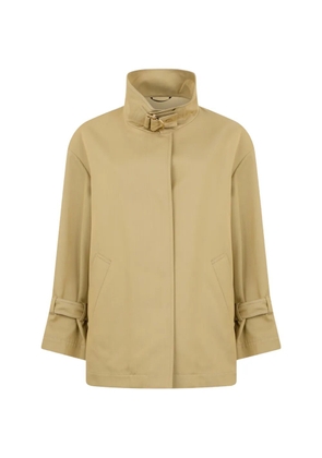 Moorer funnel-neck raincoat - Neutrals