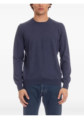 Barba round-neck long-sleeve sweater - Blue