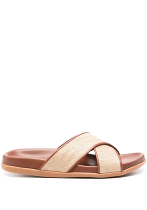 Ancient Greek Sandals Thais basket-weave slides - Neutrals