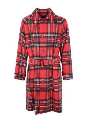 Polo Ralph Lauren plaid-check belted coat - Red