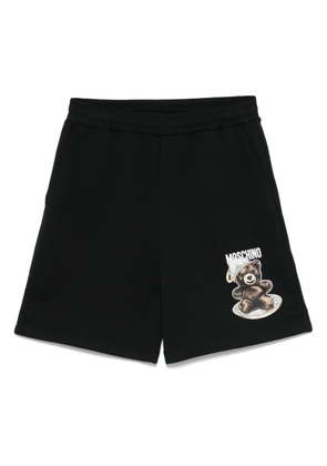 Moschino Bear-print track shorts - Black