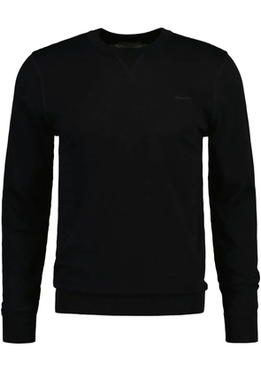 Gant logo-embroidered sweater - Black