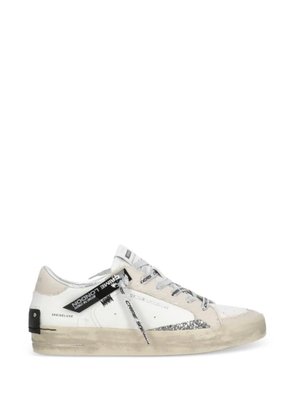 Crime London Sk8 Deluxe glitter sneakers - White