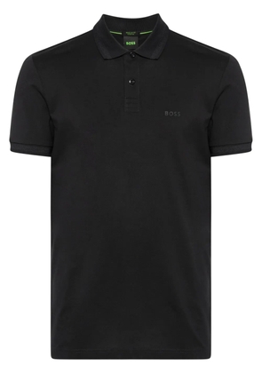 BOSS piqué-weave cotton polo shirt - Blue