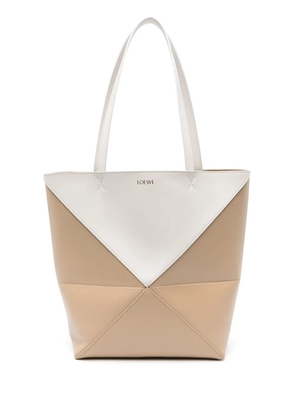 LOEWE Puzzle leather shoulder bag - Neutrals