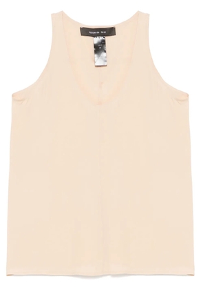 Federica Tosi crepe de chine tank top - Neutrals