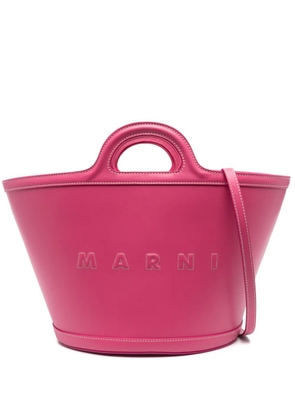 Marni Tropicalia leather tote bag - Pink