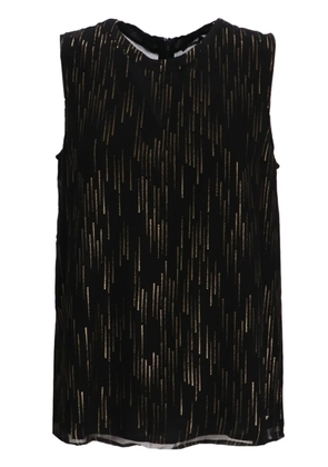 Armani Exchange metallic-threading top - Black