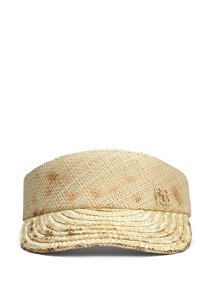 Ruslan Baginskiy visor raffia hat - Neutrals